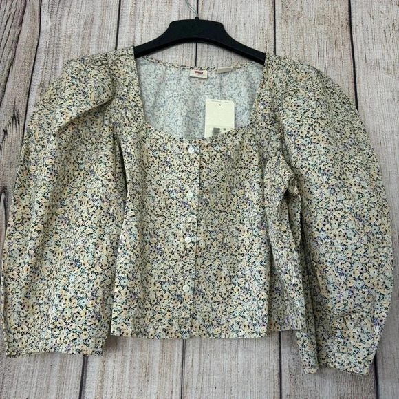 Levis Womens Elora floral blouse size XL - Picture 4 of 12